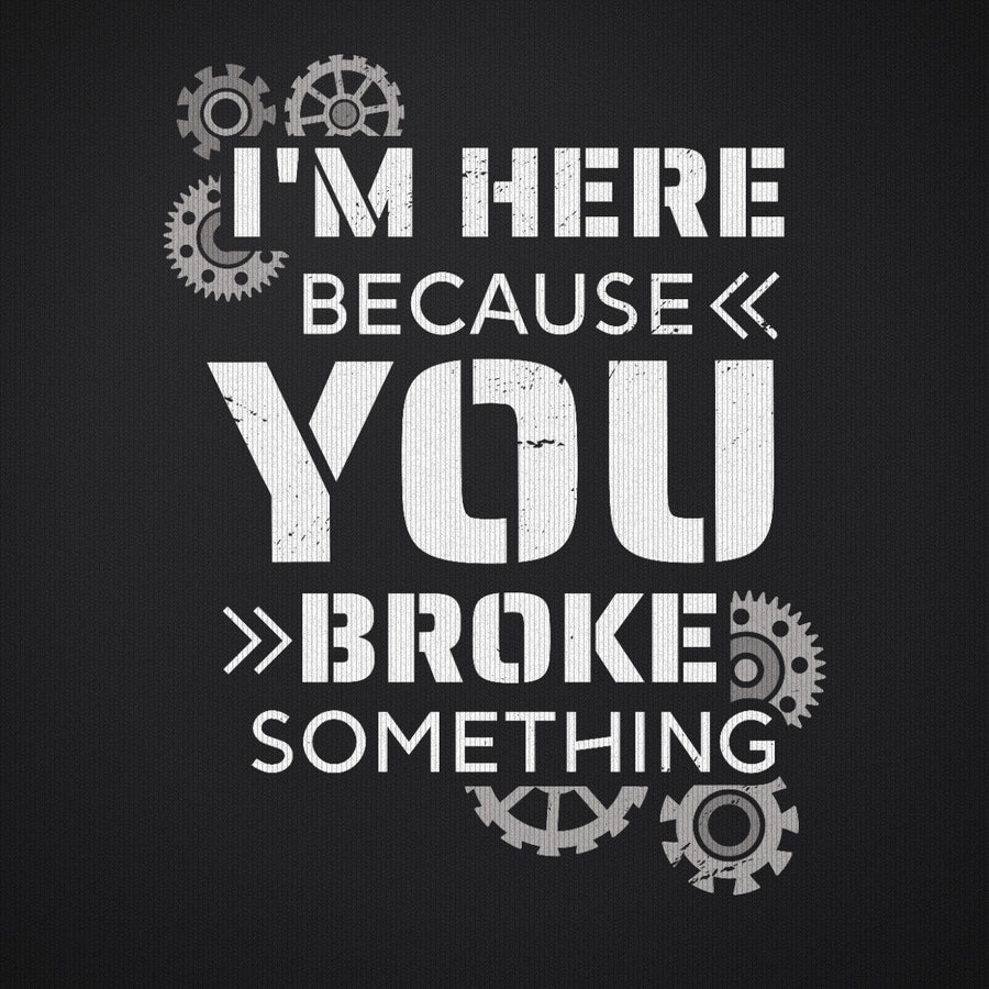 I'm Here Because You Broke Something Version 2