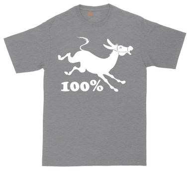 100% Jackass tall t-shirt for men in Heather Navy