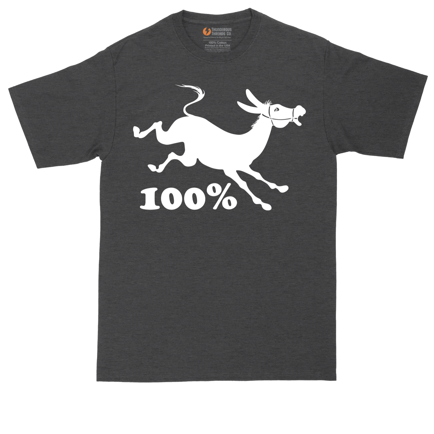 100% Jackass tall t-shirt for men in Dark Heather Grey