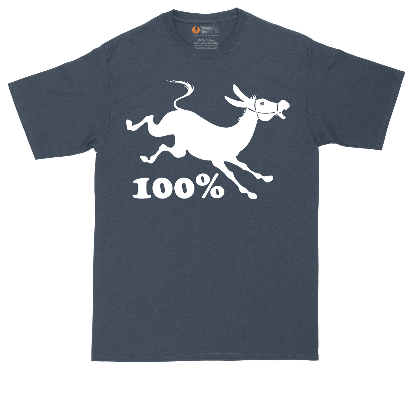 100% Jackass tall t-shirt for men in Heather Navy