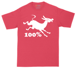 100% Jackass tall t-shirt for men in Heather Red