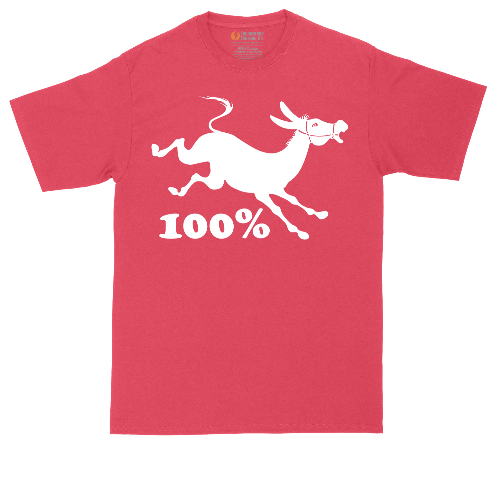 100% Jackass tall t-shirt for men in Heather Red