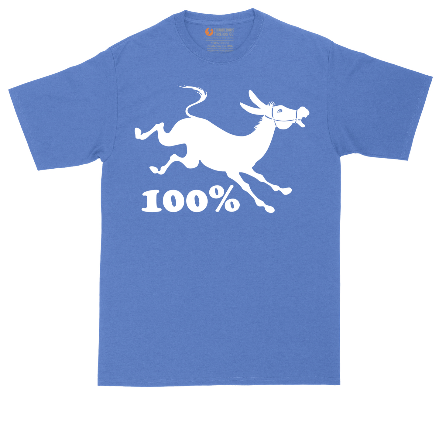 100% Jackass tall t-shirt for men in Heather Royal