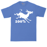 100% Jackass tall t-shirt for men in Heather Royal
