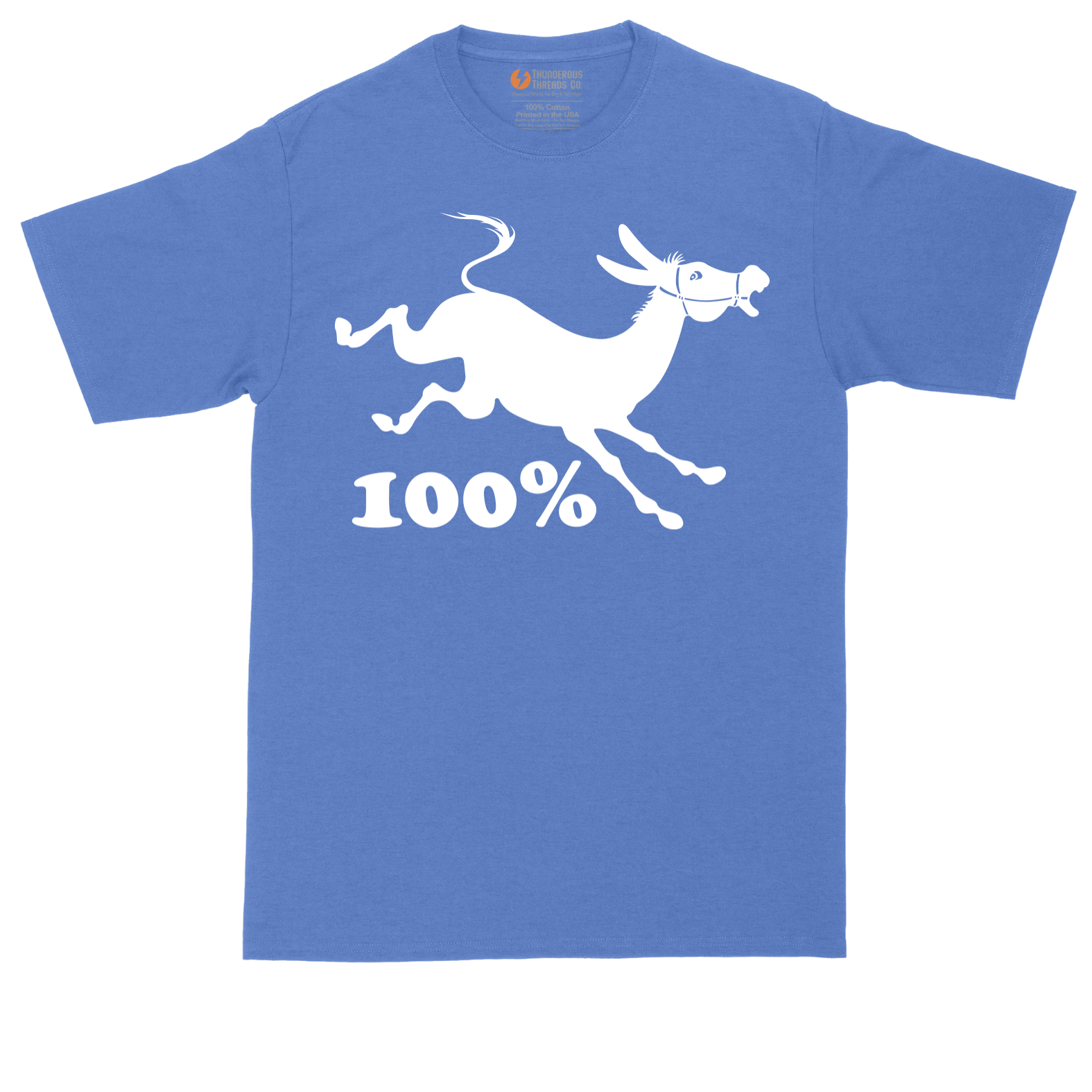 100% Jackass tall t-shirt for men in Heather Royal