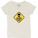 Alien Activity Area Ladies Curvy Tee - Natural Heather