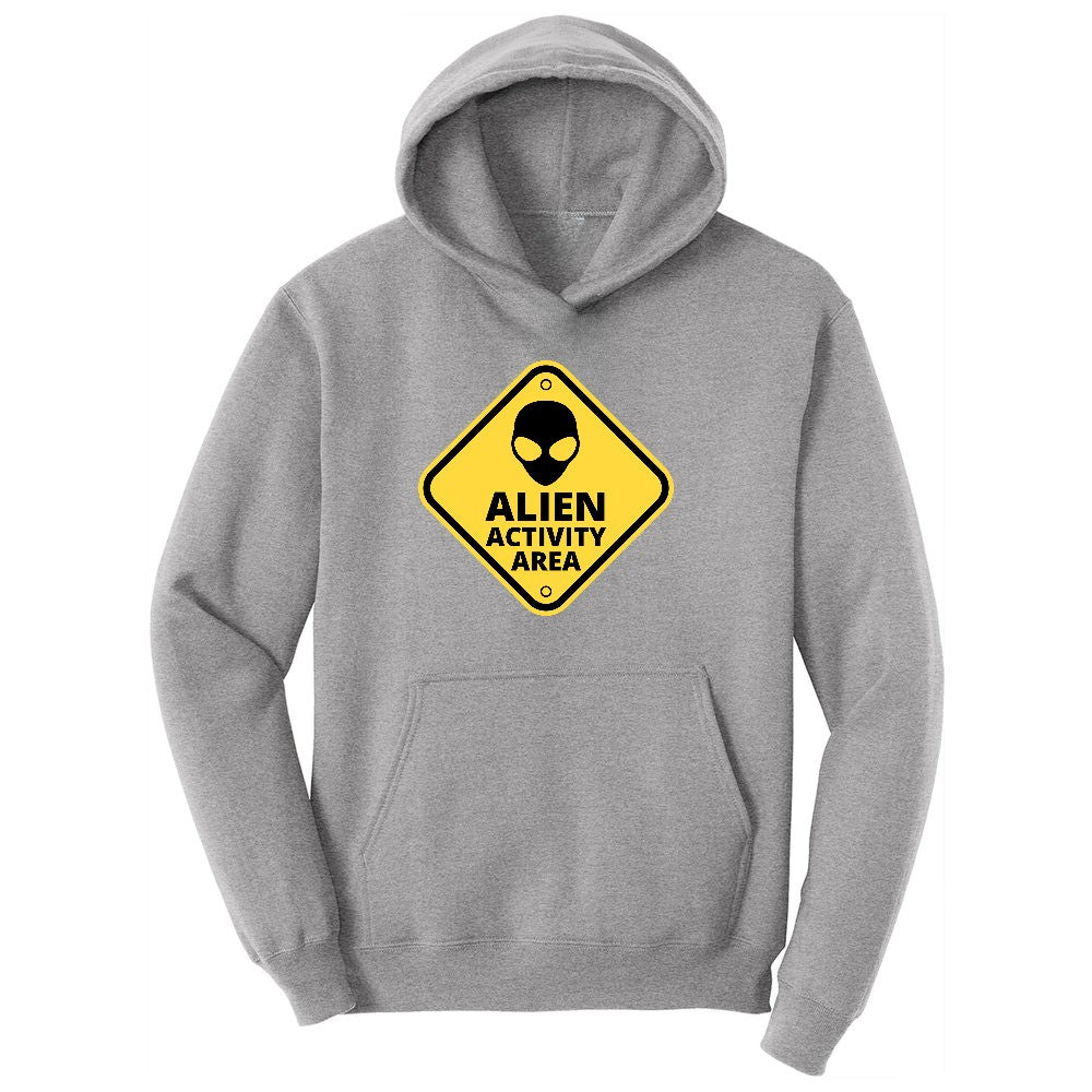 Alien Activity Area Ladies Hoodie - Athletic Heather