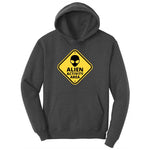 Alien Activity Area Ladies Hoodie - Dark Heather Grey