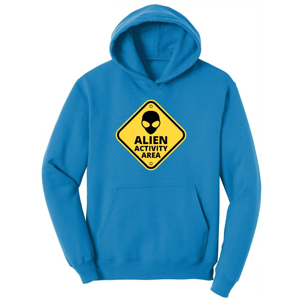 Alien Activity Area Ladies Hoodie - Sapphire