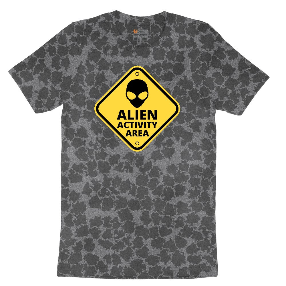 Alien Activity Area Ladies Short Sleeve Tee - Black Leopard