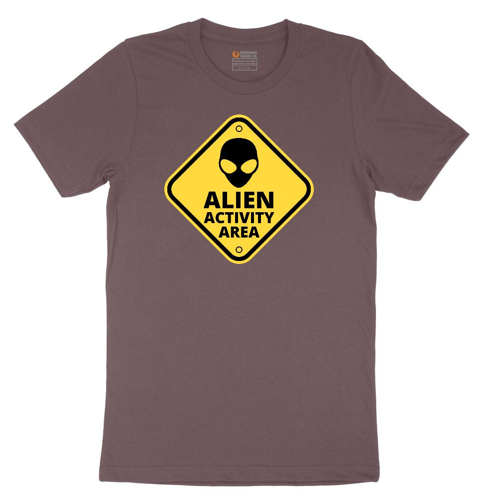 Alien Activity Area Ladies Short Sleeve Tee - Sangria Blackout