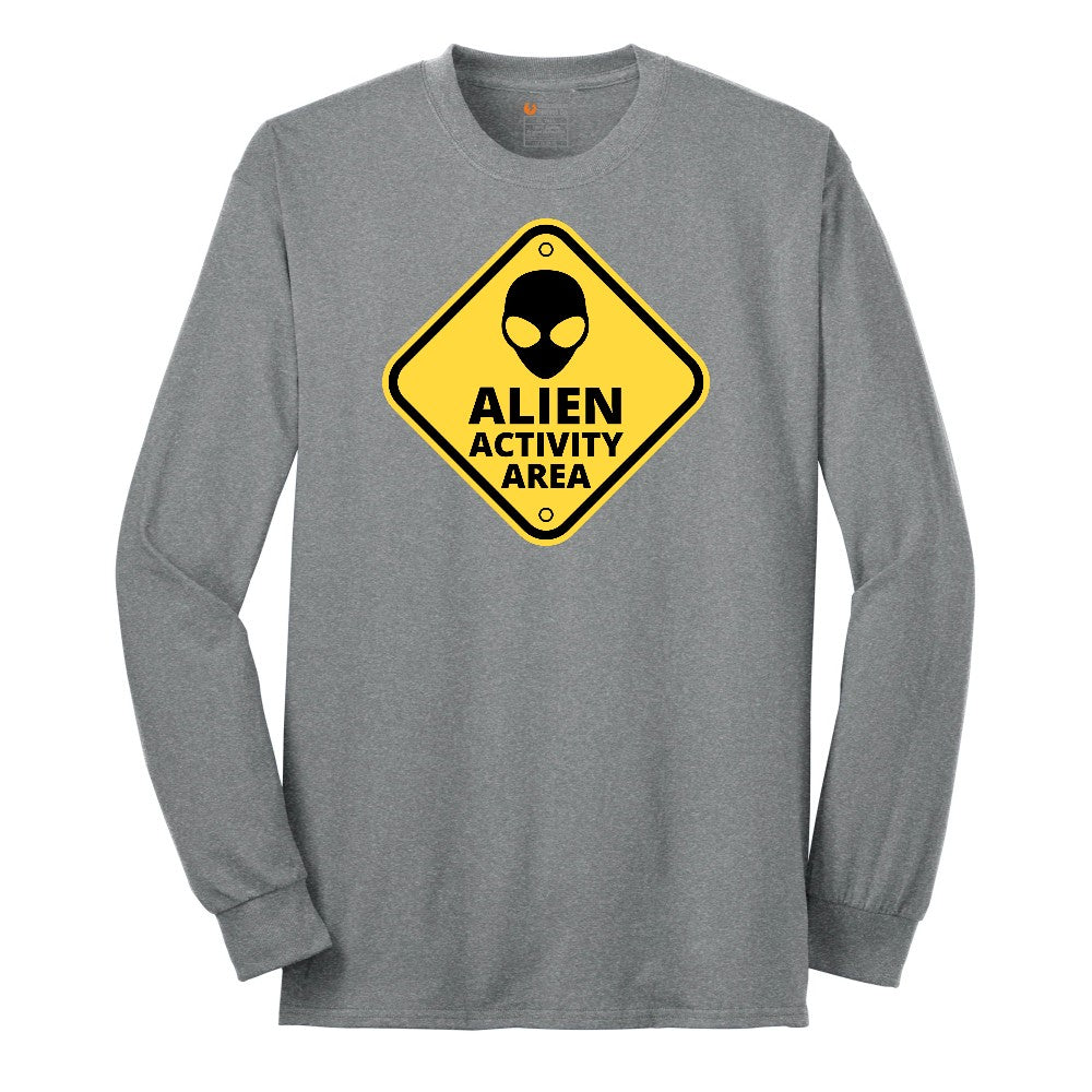 Alien Activity Area Long Sleeve Tee - Athletic Grey
