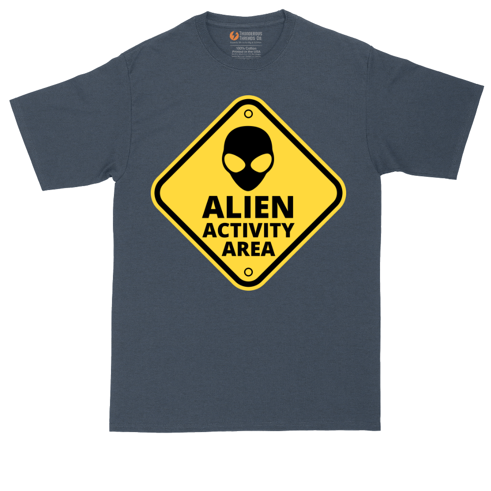 Alien Activity Area tall t-shirt for men in Heather Navy