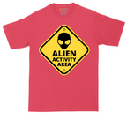 Alien Activity Area tall t-shirt for men in Heather Red