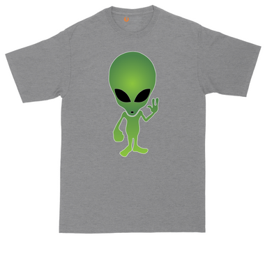 Alien graphic tall t-shirt for men in Jet Black