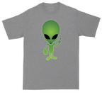 Alien graphic tall t-shirt for men in Athletic Heather