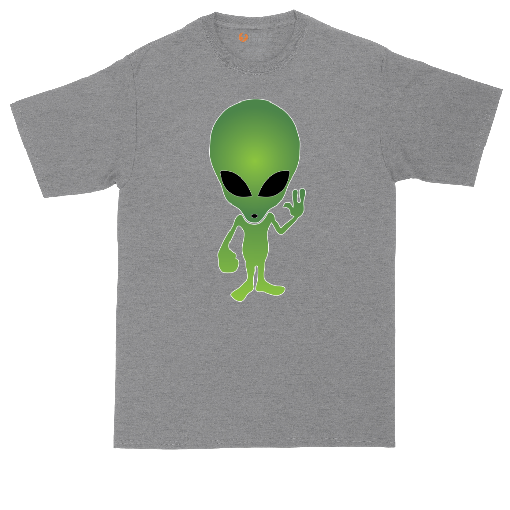 Alien graphic tall t-shirt for men in Athletic Heather