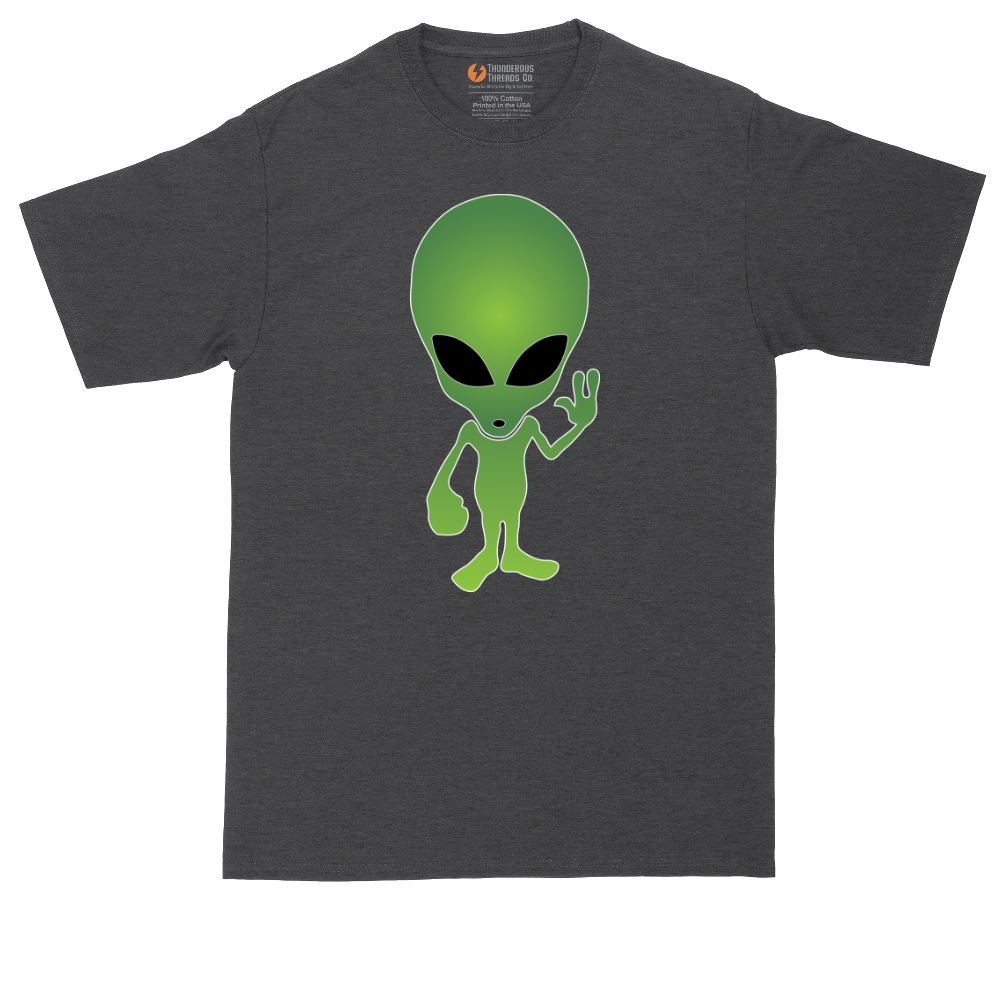 Alien graphic tall t-shirt for men in Dark Heather Grey