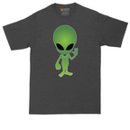 Alien graphic tall t-shirt for men in Dark Heather Grey