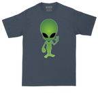 Alien graphic tall t-shirt for men in Heather Navy
