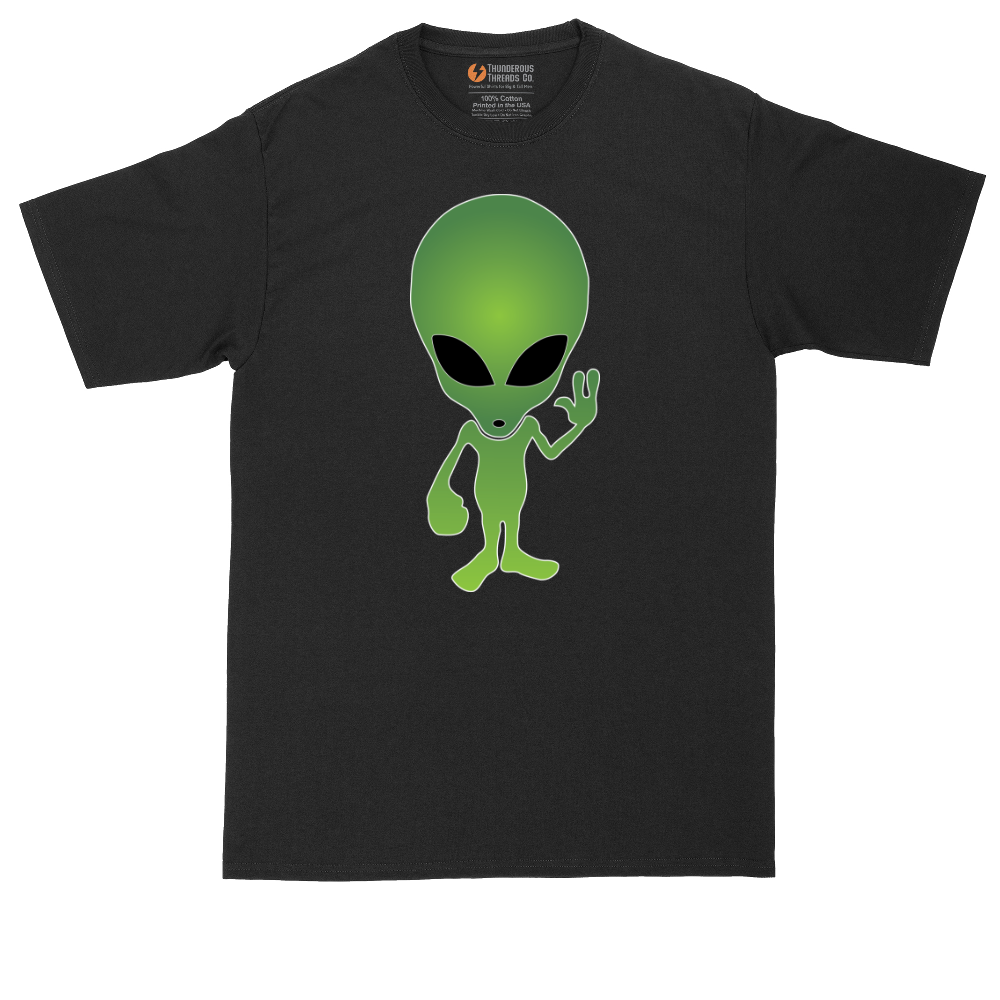 Alien graphic tall t-shirt for men in Jet Black