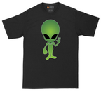 Alien graphic tall t-shirt for men in Jet Black