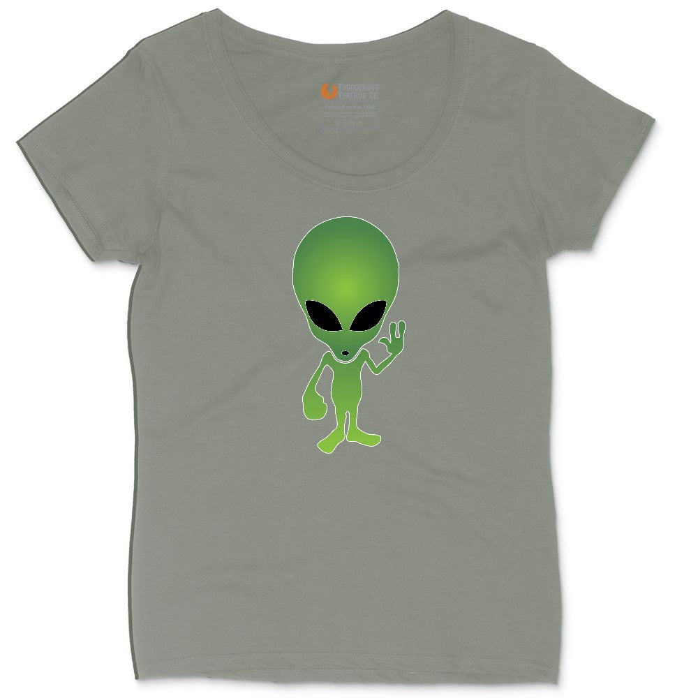 Alien Ladies Curvy Tee - Bamboo Blackout