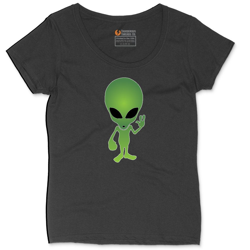 Alien Ladies Curvy Tee - Black