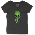 Alien Ladies Curvy Tee - Black