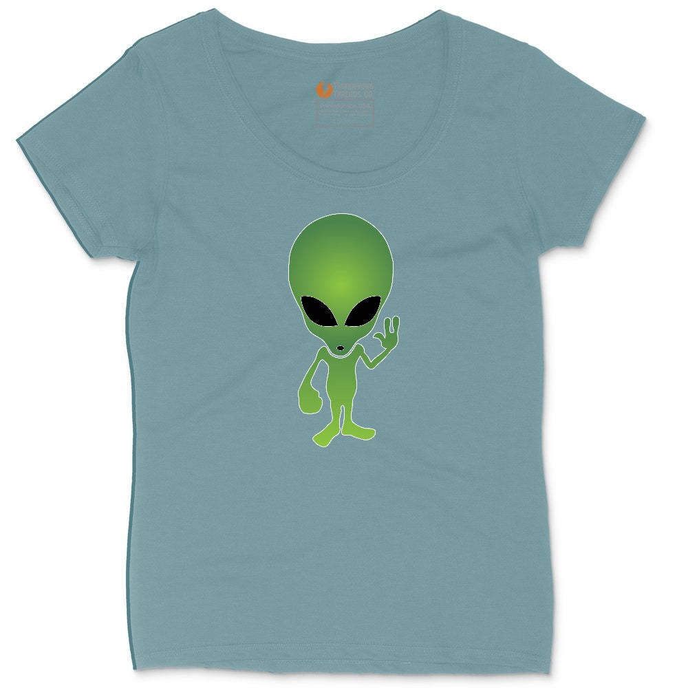 Alien Ladies Curvy Tee - Surf Blackout
