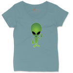 Alien Ladies Curvy Tee - Surf Blackout