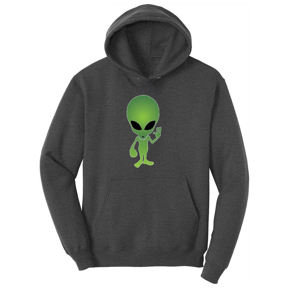 Alien Ladies Hoodie - Dark Heather Grey