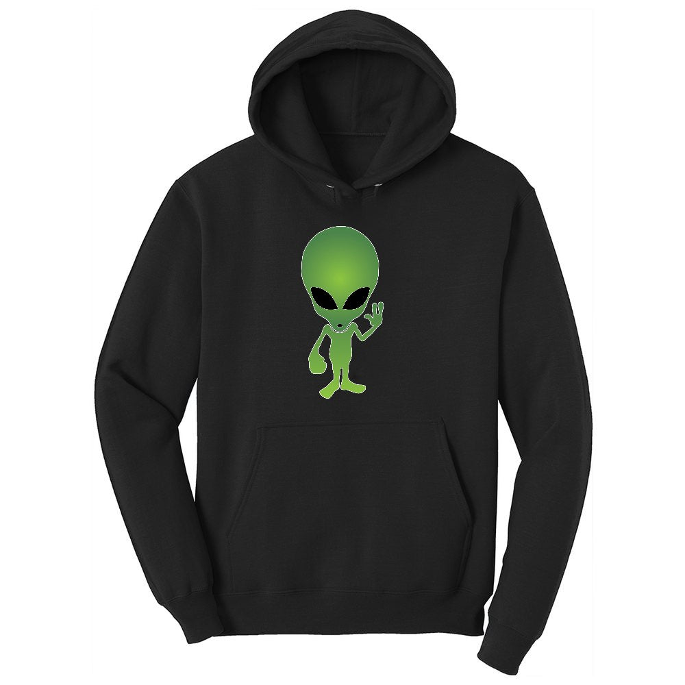 Alien Ladies Hoodie - Jet Black