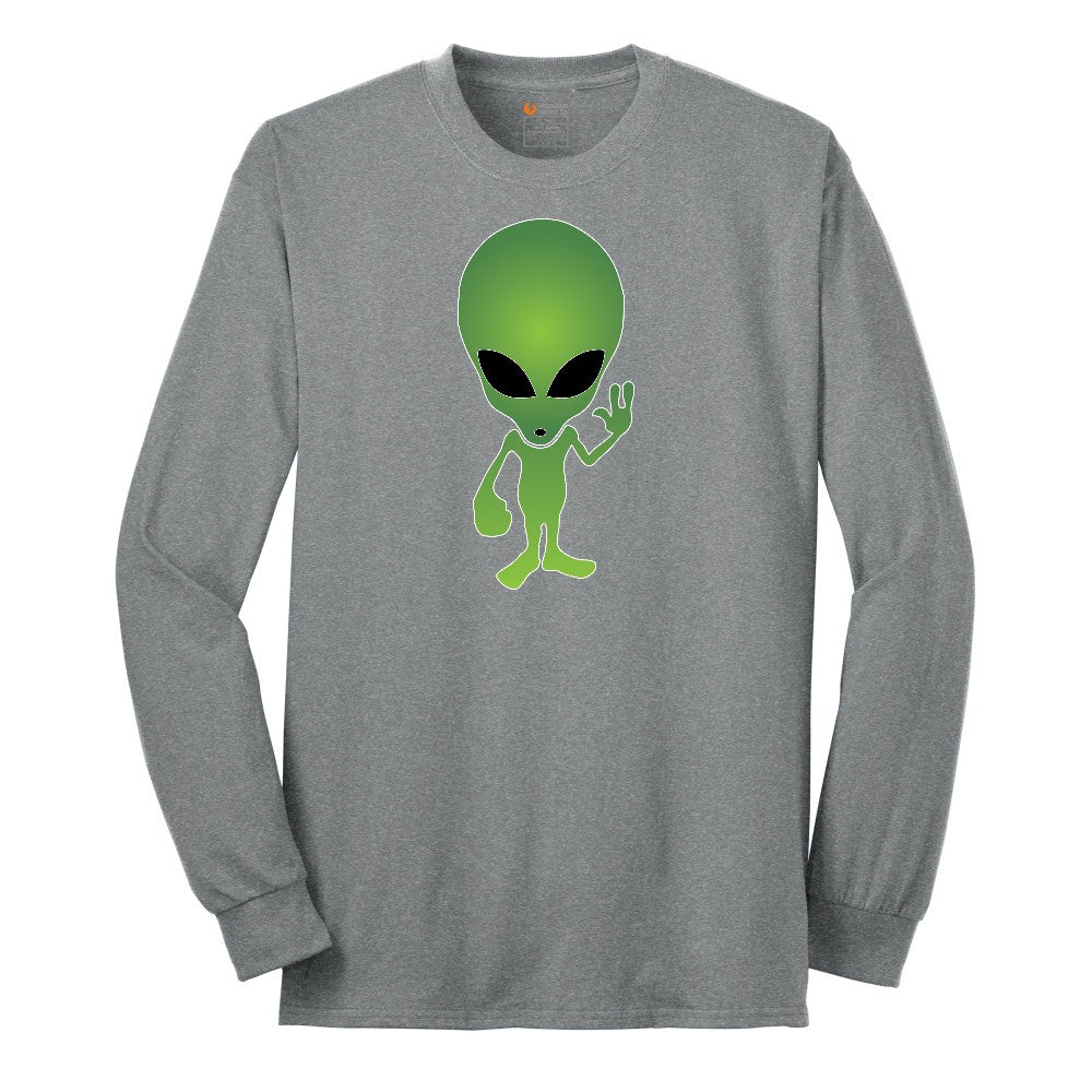 Alien Long Sleeve Tee - Athletic Grey