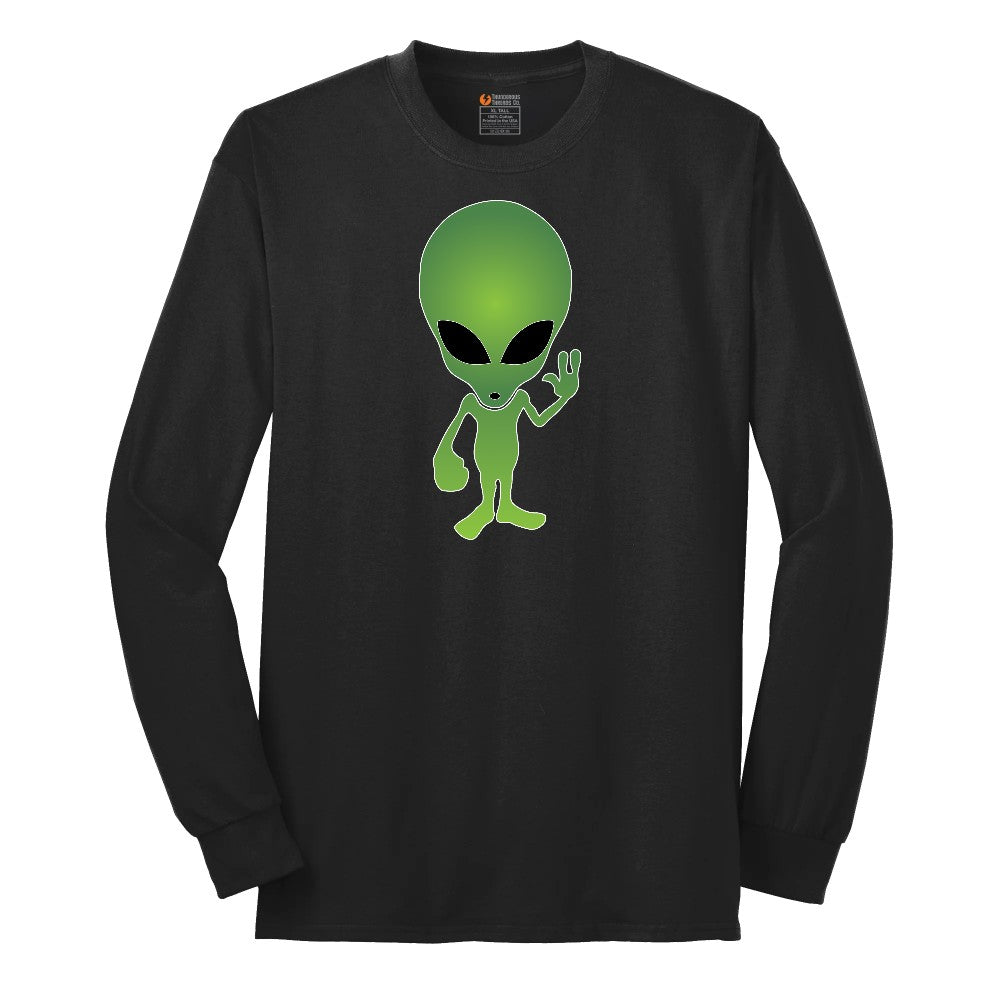 Alien Long Sleeve Tee - Jet Black