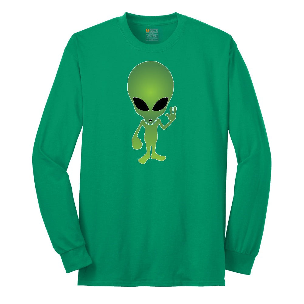 Alien Long Sleeve Tee - Kelly Green