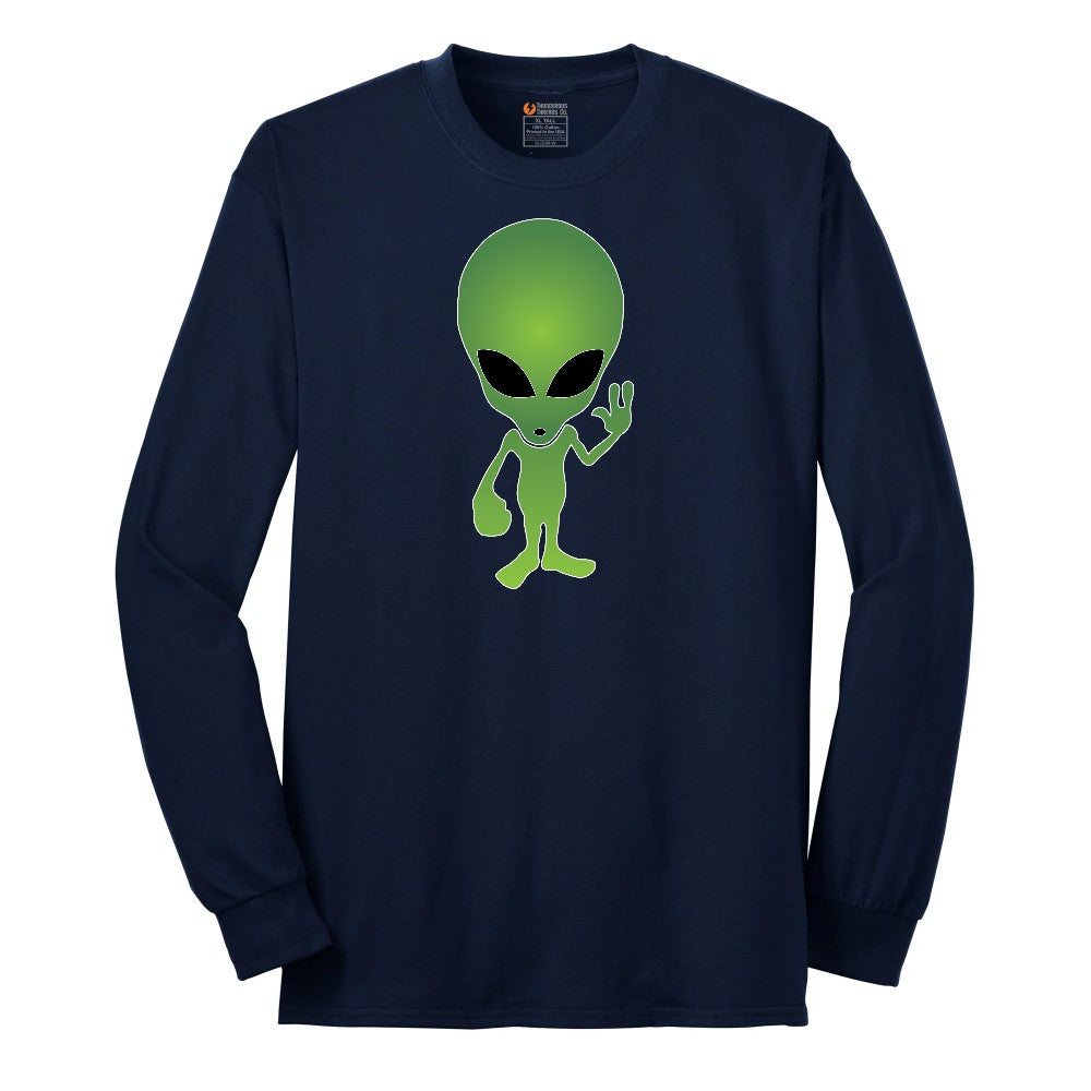Alien Long Sleeve Tee - Navy