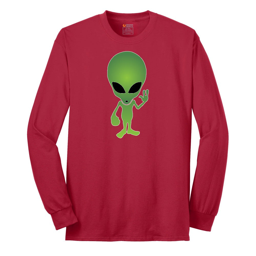 Alien Long Sleeve Tee - Red