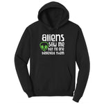 Aliens Saw Me But Nobody Believed Them Toddler Hoodie - Jet Black