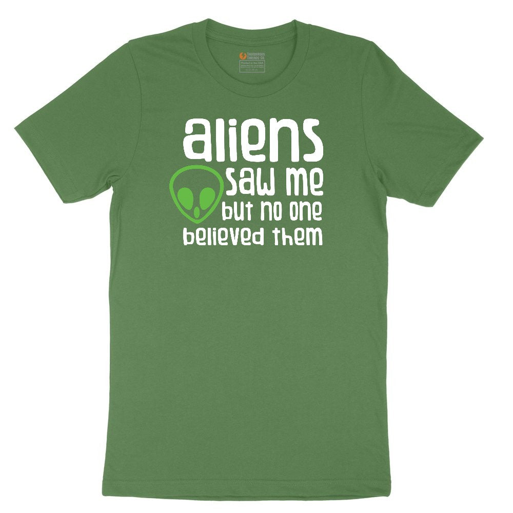 Aliens Saw Me But Nobody Believed Them Toddler Short Sleeve Tee - Athletic Kelly