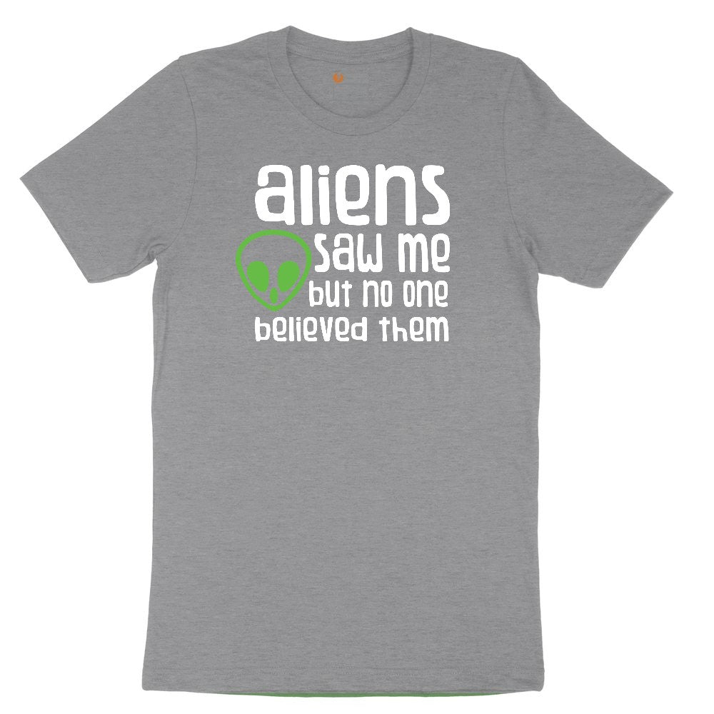 Aliens Saw Me But Nobody Believed Them Youth Short Sleeve Tee - Athletic Heather