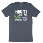 Aliens Saw Me But Nobody Believed Them Youth Short Sleeve Tee - Heather Navy