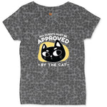 All Guests Must be Approved by the Cat Ladies Curvy Tee - Black Leopard