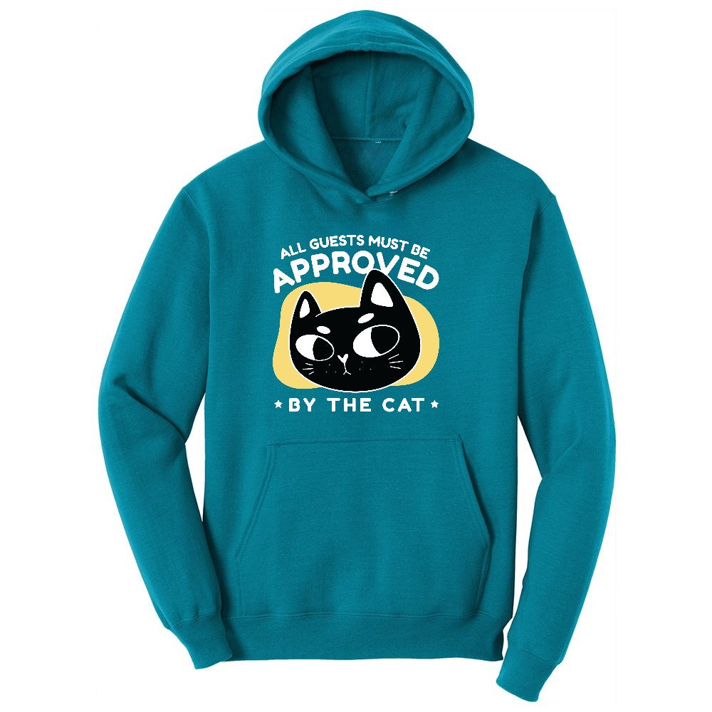 All Guests Must be Approved by the Cat Ladies Hoodie - Teal
