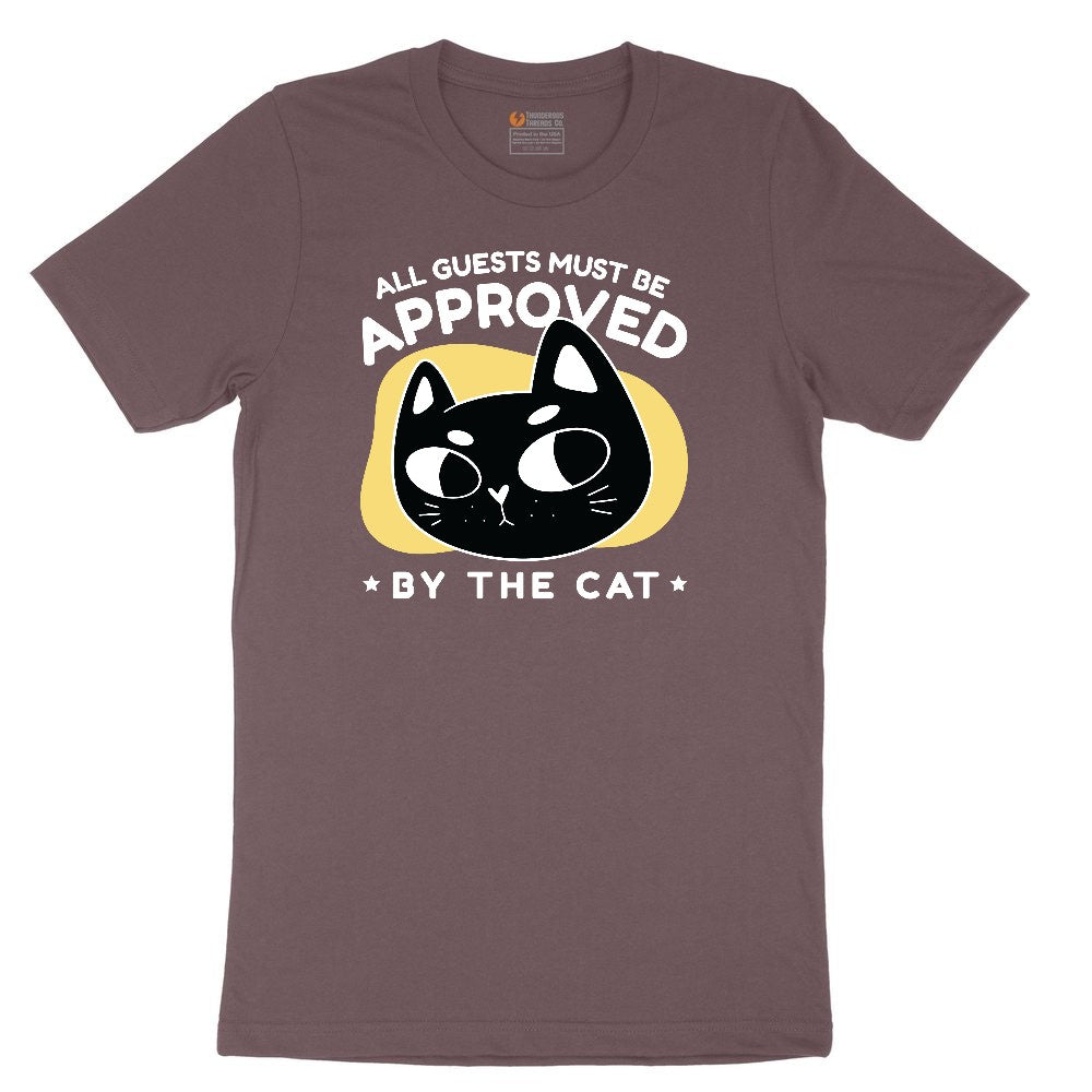 All Guests Must be Approved by the Cat Ladies Short Sleeve Tee - Sangria Blackout