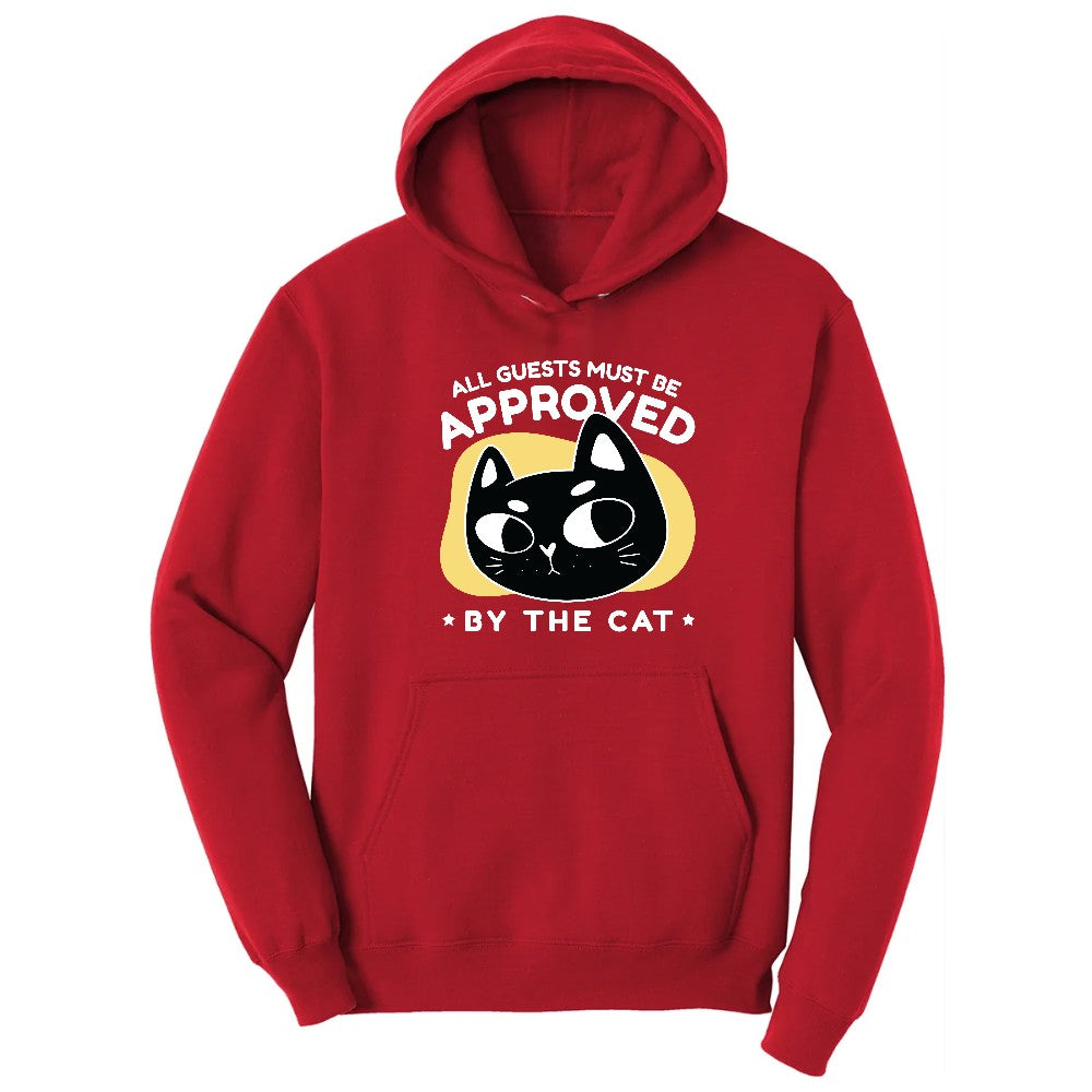 All Guests Must be Approved by the Cat Hoodie - Red