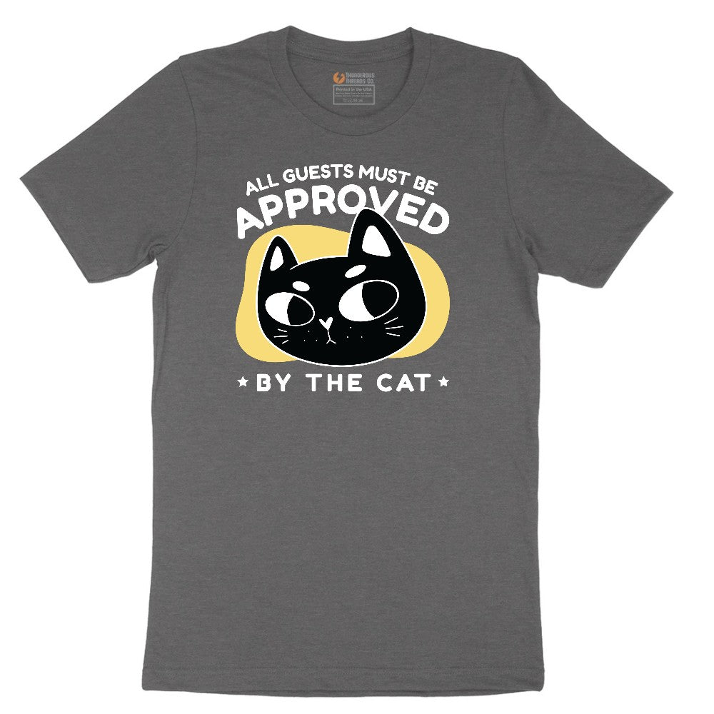 All Guests Must be Approved by the Cat Short Sleeve Tee - Dark Heather Grey