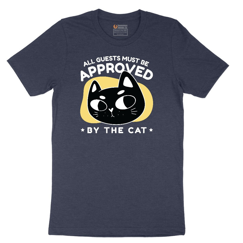 All Guests Must be Approved by the Cat Short Sleeve Tee - Heather Navy