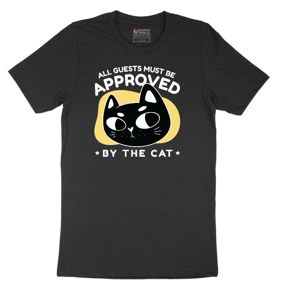All Guests Must be Approved by the Cat Short Sleeve Tee - Jet Black