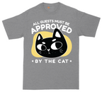 All Guests Must be Approved by the Cat tall t-shirt for men in Athletic Heather